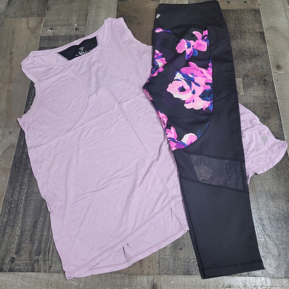 Lularoe Rise Fearless leggings, Strong tank